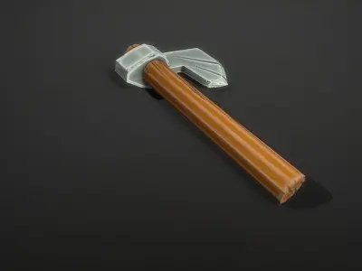 Stylized Axe Low-poly 3D model shop