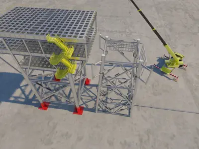 Oil Rig Structure  Free 3D model