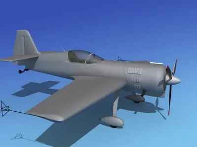 Sukhoi SU-26 Aerobat Bare Metal 3D model