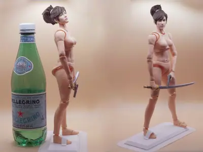ACTION FIGURE 3D PRINTING FEMALE MOVABLE BODY TOY MODEL STL 3D print model