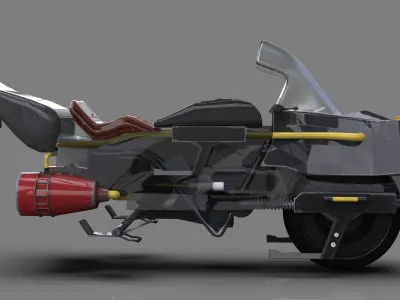 HOVER BIKE APACHE 3D model