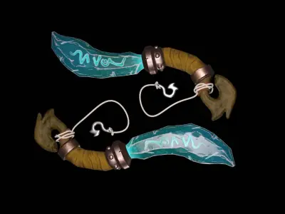 Dagger Stylized Low-poly 3D model