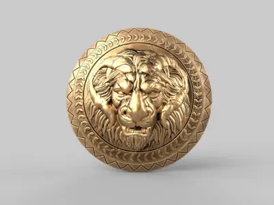 loin shield Low-poly 3D model