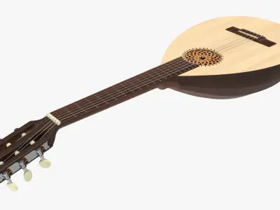 Lute string instrument 3D model