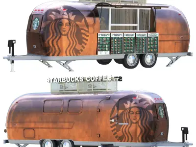 Starbucks Coffee trailer Dubai 3D model