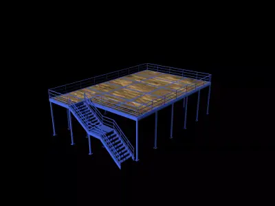 mezzanine floor system 3D model