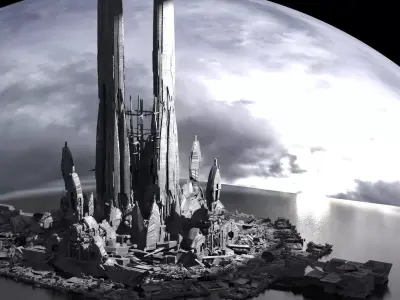 Sci Fi Galaxy Towers  3D model