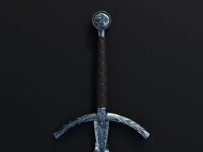 Low Poly Medieval Swords 3D Model PBR Low-poly 3D model