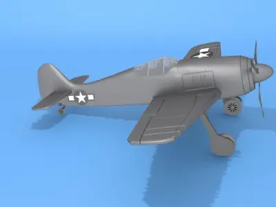 Focke-Wulf Low-poly 3D model