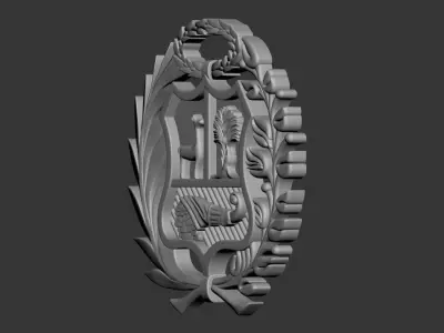 Coat of Arms of Peru 3D print model