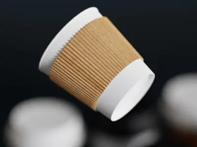 6 Kinds of Paper Cups 3D Low Poly Game Ready Low-poly 3D model
