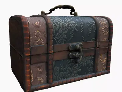 Antique Chest Low-poly 3D model