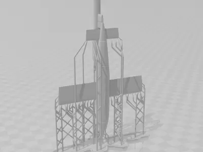 USA Republic Ford JB2 Loon Guided Missile 3D print model