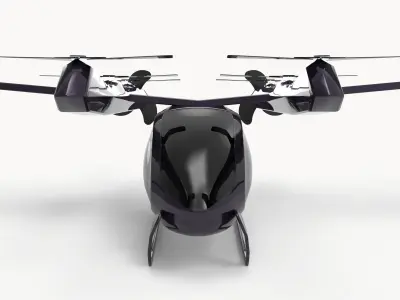 Modern Helicopter Low-poly 3D model