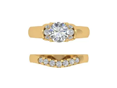 Couple ring 3D print model 2