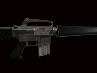 M16A1 Rifle Low-poly 3D model buy