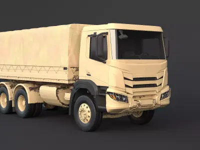 Generic 6x4 Military Desert Camo Truck 3D model