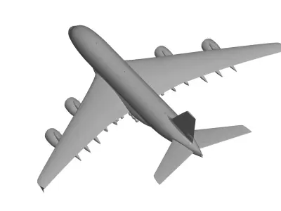 Airbus A380 3D model 2
