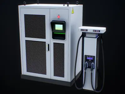 EV Charging Station Zhong PBR 3D model