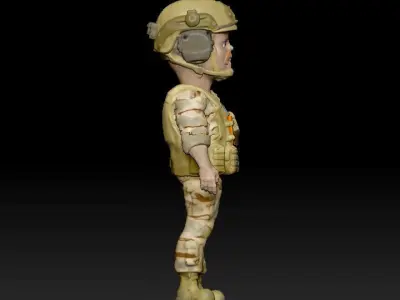 Dew Milligan EOD Tech from the Little Top Series 3D model