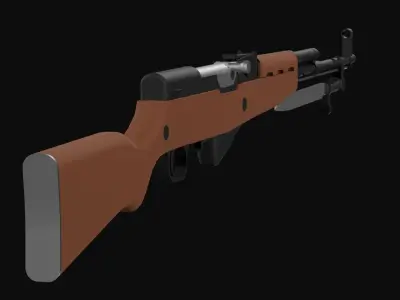 SKS Type 56 Low poly Low-poly 3D model