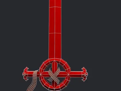 Adventure Time - Demon blood sword Low-poly 3D model