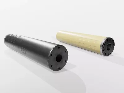 SilencerCo Hybrid 46 Suppressor Low-poly 3D model