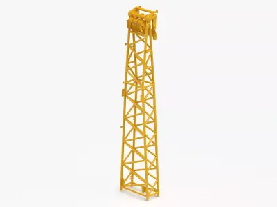 Crane WA Frame 2 Head Section Yellow 3D model