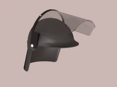 Police Anti-Riot Helmet Free low-poly 3D model