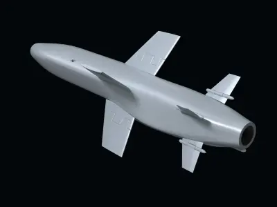 Teseo MK2 Missile 3D model