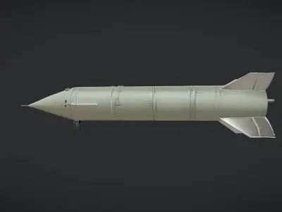 military rocket or missile 3D model