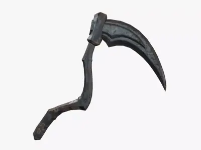 Lowpoly Weapon Scythe Level 3 - Game Ready - Textured PBR Low-poly 3D model