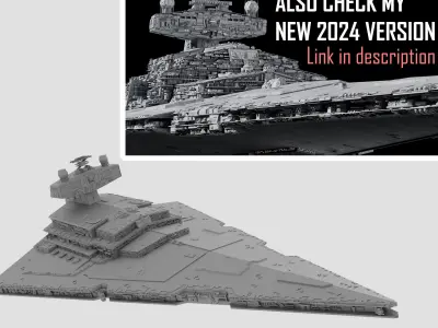 Imperial 1 Star Destroyer Star Wars - High detail level 3D model 3D model