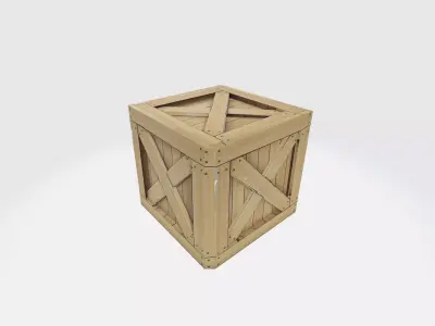 Next-Gen Low Poly Wooden Crate - Game Ready Low-poly 3D model