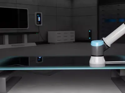 Industrial Robot Arm Included Rigged and Textured 3D print model
