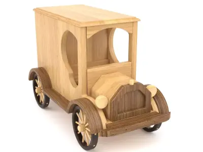 Wooden toy car 25 3D model