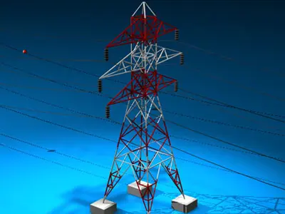 Power tower 3D model purchase