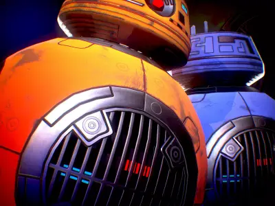 Star Wars Droid BB-9E Low-poly 3D model