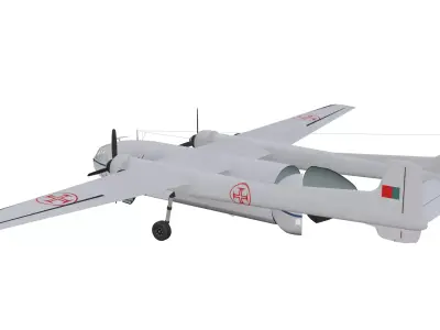 Nord Noratlas N-2501 Low-poly 3D model