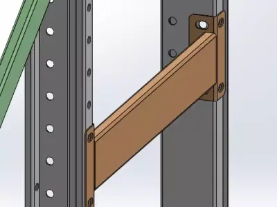 Pallet Racking System-Storage Rack-Industrial Shelving 3D model