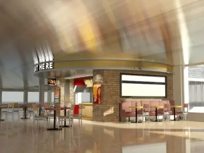 Fast Food Kiosk 3D model