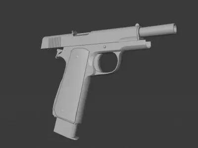 1911A1 pistol Low-poly 3D model