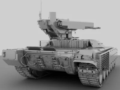 T-72 Terminator Hight poly 3D model