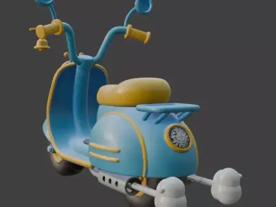 Scooter 3D Model 3D model purchase