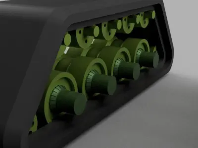 Track chain 02 rubber type Free 3D model