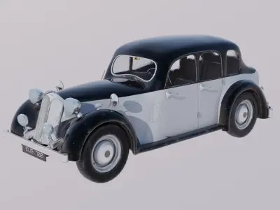 Classic 1940s-Style Sedan 3D model