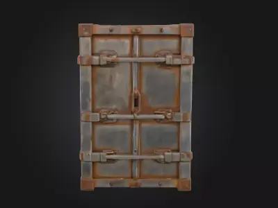 Rusty Storage Unit Low-poly 3D model