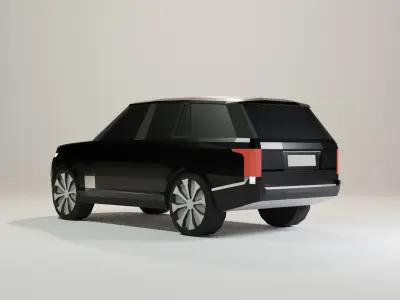 Low poly Range Rover  Low-poly 3D model