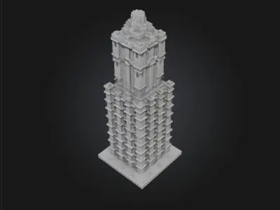 Tower Model  Timeless Vertical Marvel 3D model