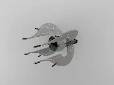 fighter space ship Free 3D model